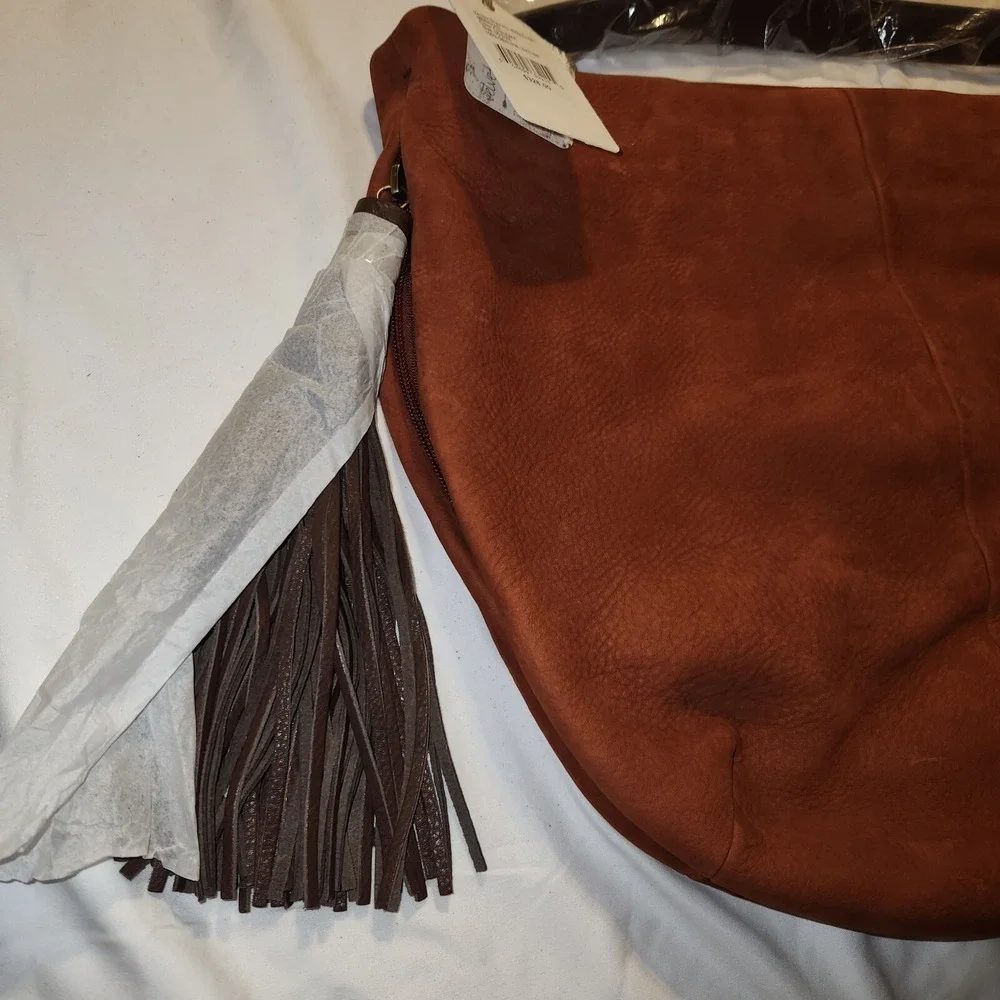 Hobo NWT & Duster -Cinnabar Nubuck Leather Meridian Shoulder Bag & Outter Pocket